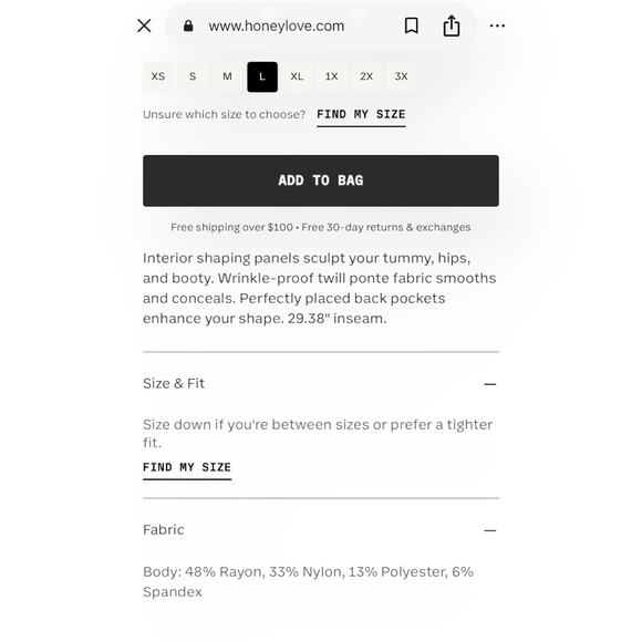 HONEYLOVE EverReady Pant Stormy Blue Twill Ponte Slimming Shaping Tummy Sculpt - Picture 4 of 16